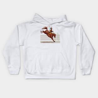 Rodeo  Saddle Bronc Competition Retro Kids Hoodie